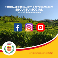 Segui sui social l'attività del tuo Comune