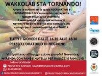 Wakko Lab, si ricomincia! Appuntamento al giovedì dalle 16.30 alle 18.30